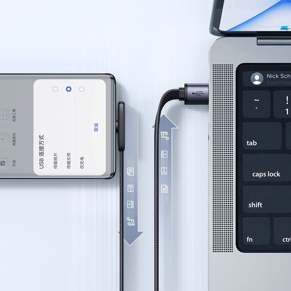 Kabel za podatke i punjenje USB-A - USB-C McDodo CA-3340 Angled, 100W, 1.2m, Crni