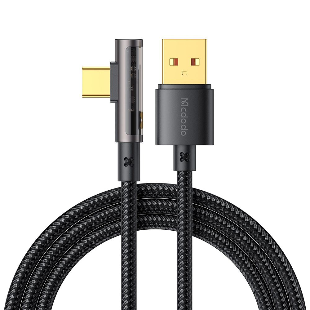 Kabel za podatke i punjenje USB-A - USB-C McDodo CA-3380 Angled, 100W, 1.2m, Crni