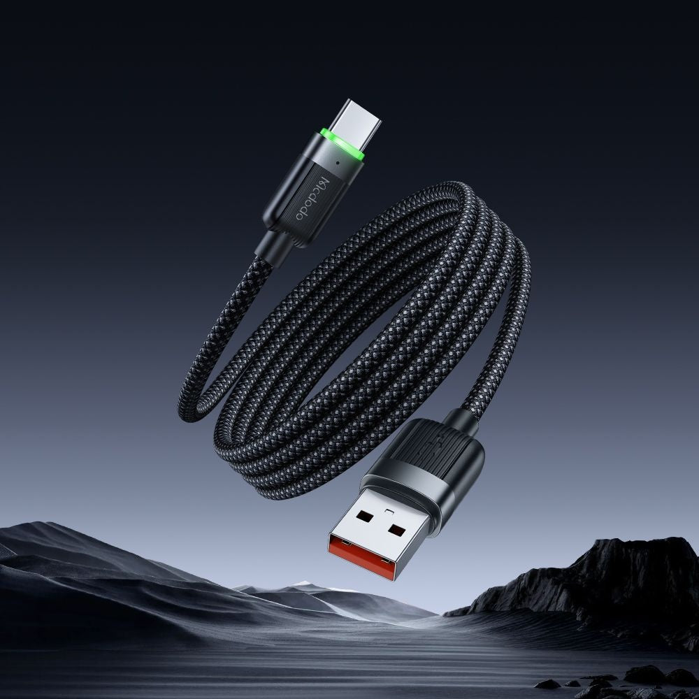 Kabel za podatke i punjenje USB-A - USB-C McDodo CA-5650 Self Winding, 66W, 1.2m, Crni