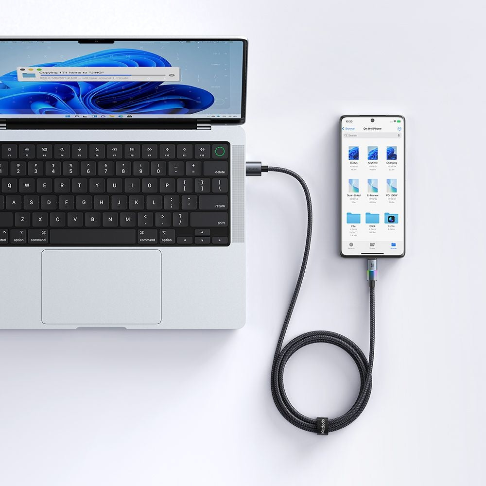 Kabel za podatke i punjenje USB-A - USB-C McDodo CA-8180 Colorful, 66W, 1.2m, Crni