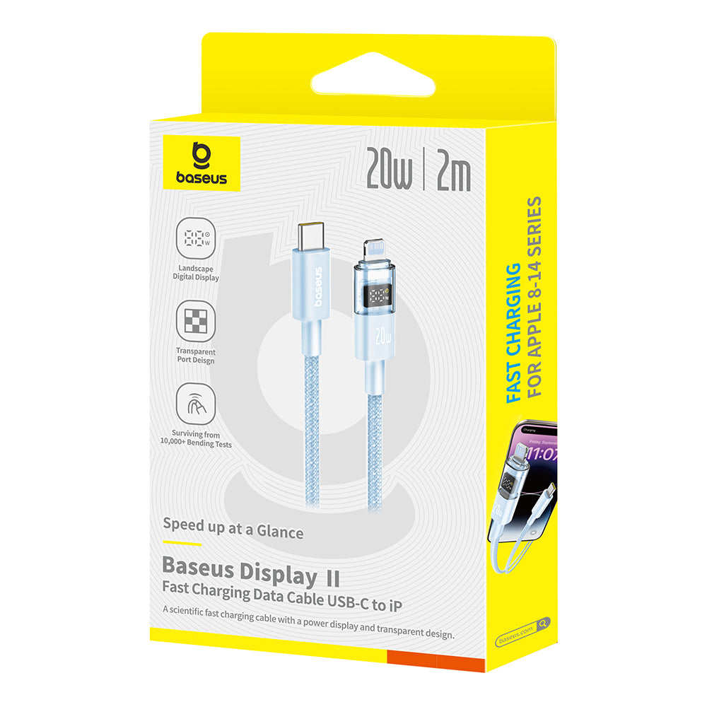 Kabel za podatke i punjenje USB-C - Lightning Baseus Display 2, 20W, 2m, Plavi P10382703311-01