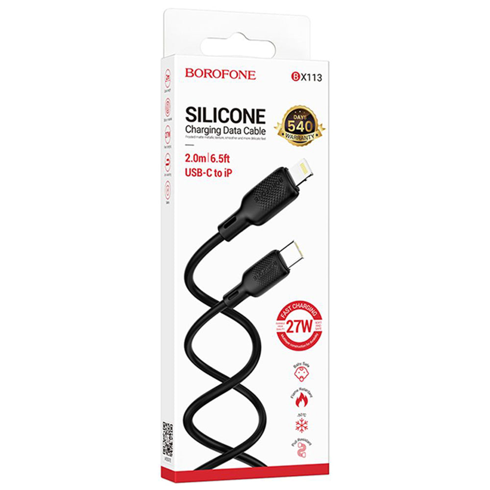 Kabel za podatke i punjenje USB-C - Lightning Borofone BX113 Lenny, 27W, 2m, Crni