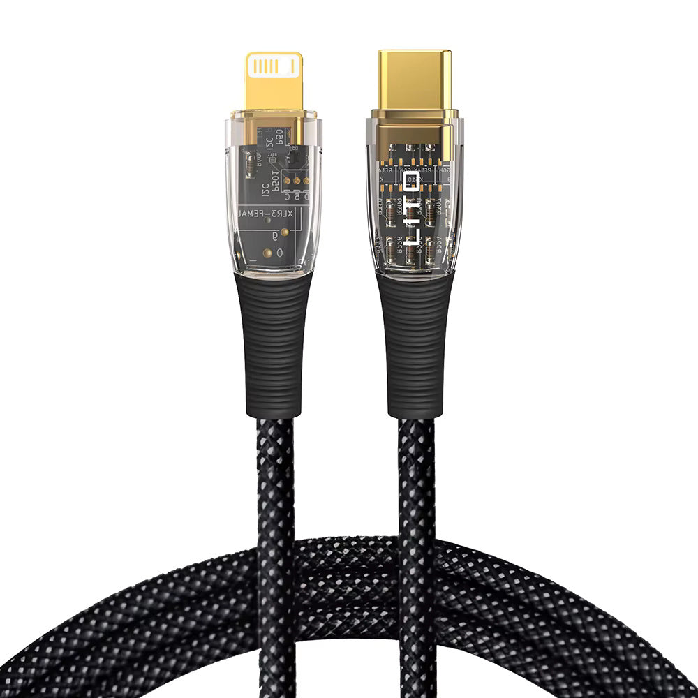 Kabel za podatke i punjenje USB-C - Lightning Lito LD01, 27W, 1.2m, Crni