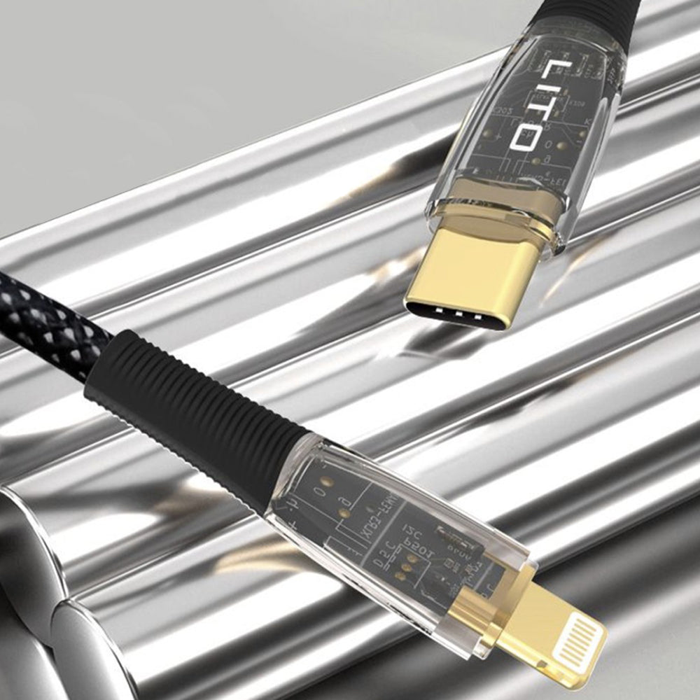 Kabel za podatke i punjenje USB-C - Lightning Lito LD01, 27W, 1.2m, Crni