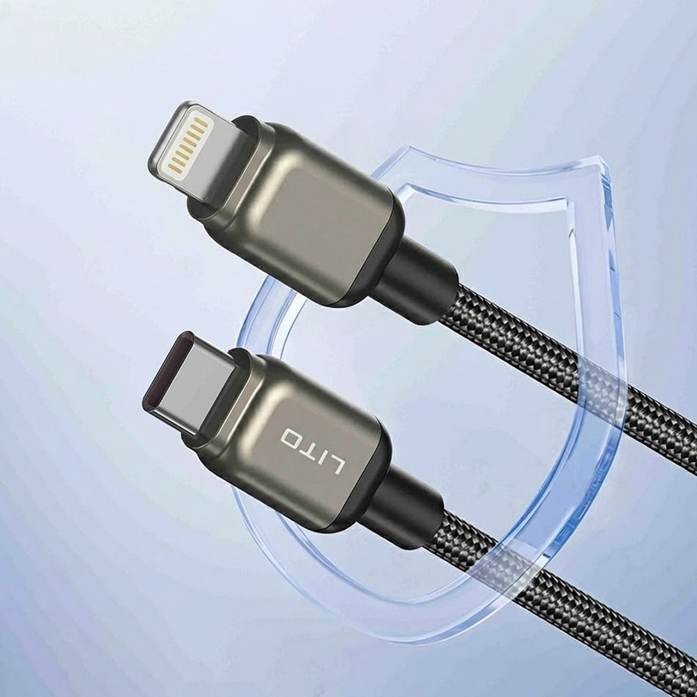 Kabel za podatke i punjenje USB-C - Lightning Lito LD17, 20W, 1m, Crni