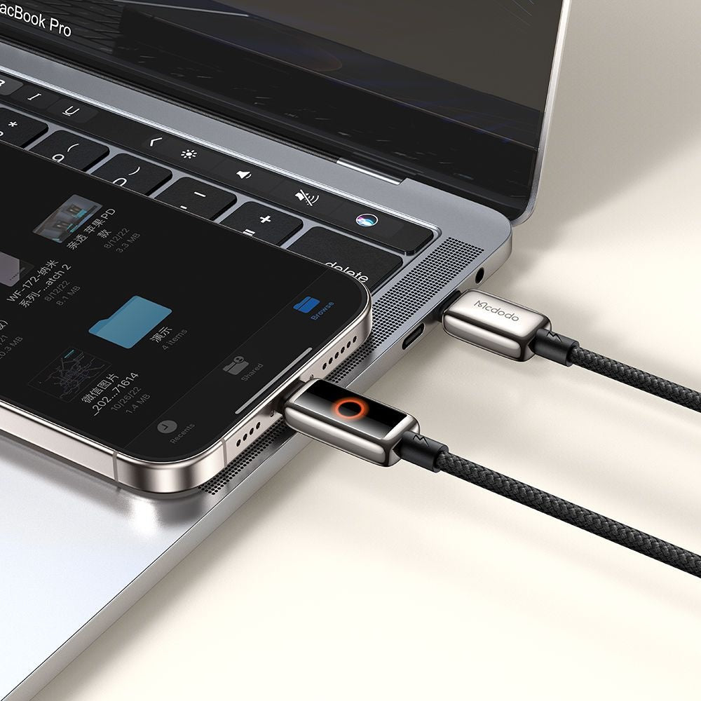 Kabel za podatke i punjenje USB-C - Lightning McDodo CA-6670 Auto Power Off, 36W, 1.2m, Crni