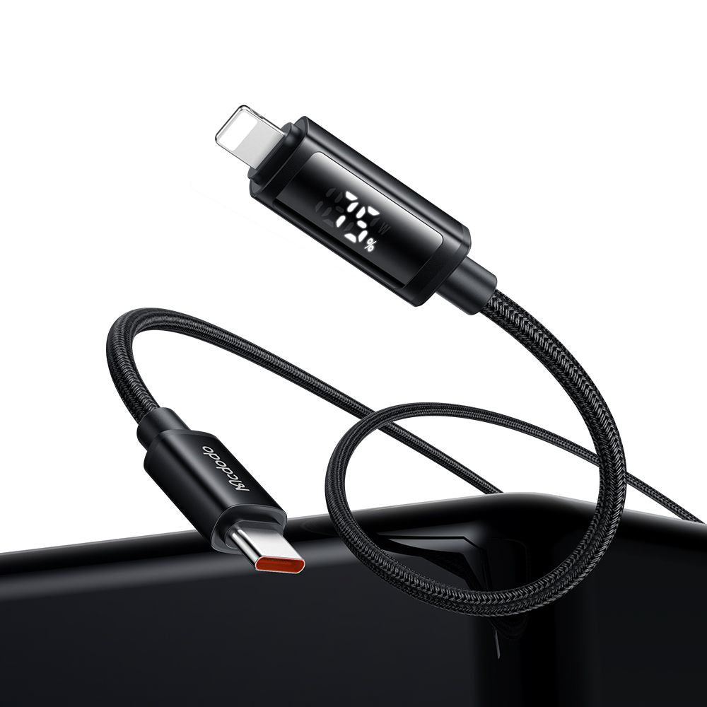 Kabel za podatke i punjenje USB-C - Lightning McDodo CA-7990 Display, 36W, 1.2m, Crni