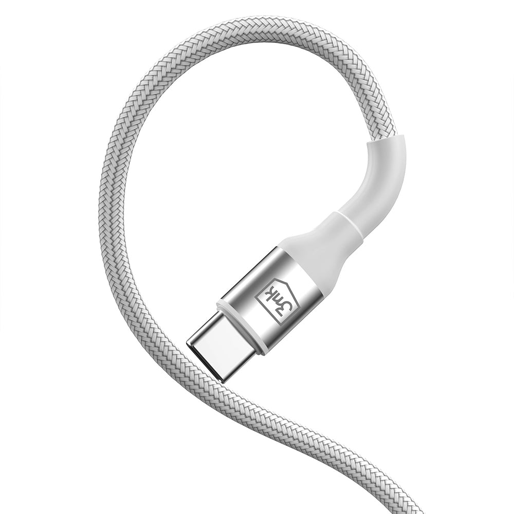Kabel za podatke i punjenje USB-C - USB-C 3MK Hyper N, 100W, 1m, Bijeli