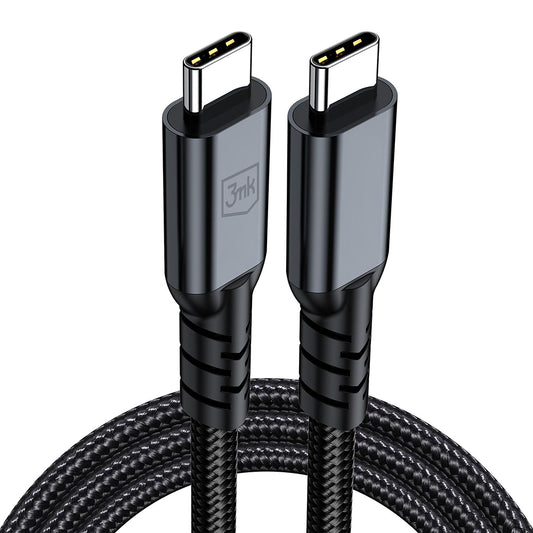 USB-C kabel za prijenos podataka i punjenje - USB-C 3MK Hyper N Thunderbolt 4, 240W, 2m, Crna