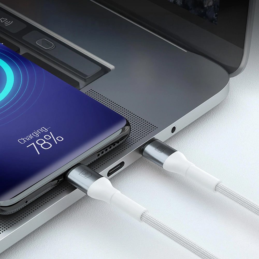 Kabel za podatke i punjenje USB-C - USB-C 3MK Hyper N, 60W, 1m, Bijeli