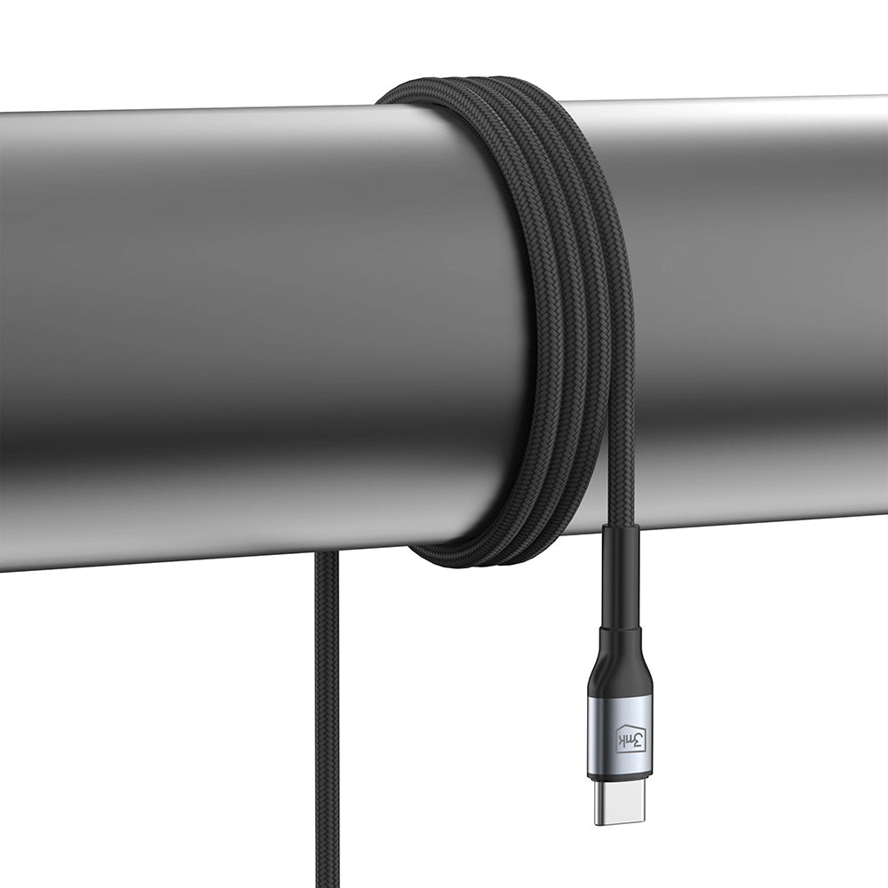 Kabel za podatke i punjenje USB-C - USB-C 3MK Hyper N, 60W, 2m, Crni