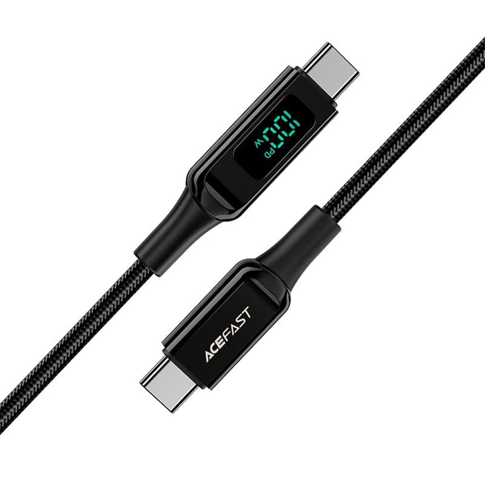 Kabel za podatke i punjenje USB-C - USB-C Acefast C6-03 Display, 100W, 2m, Crni