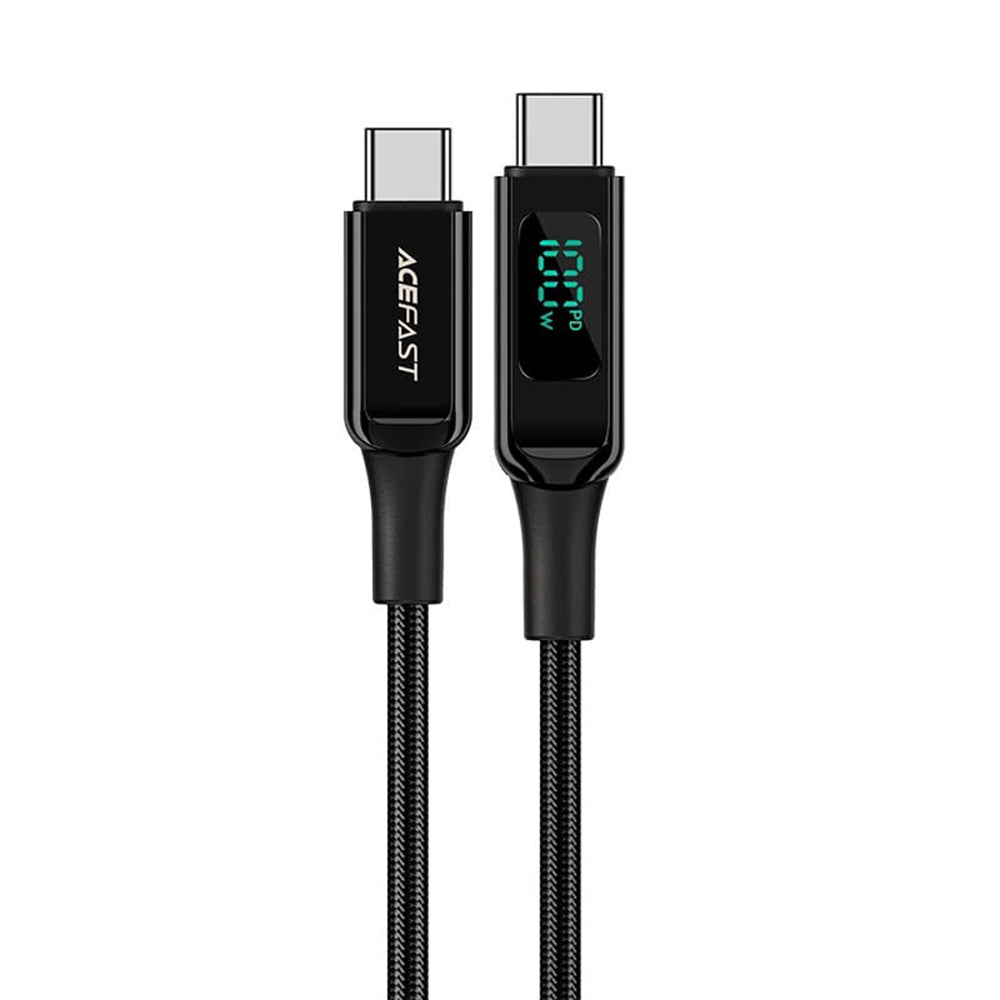 Kabel za podatke i punjenje USB-C - USB-C Acefast C6-03 Display, 100W, 2m, Crni