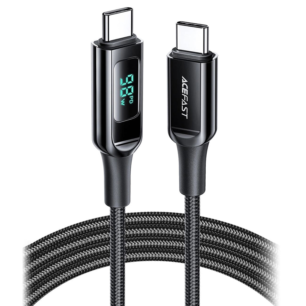 Kabel za podatke i punjenje USB-C - USB-C Acefast C6-03 Display, 100W, 2m, Crni
