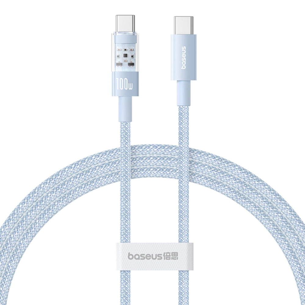 Kabel za podatke i punjenje USB-C - USB-C Baseus Gem, 100W, 1m, Plava P10373000311-00