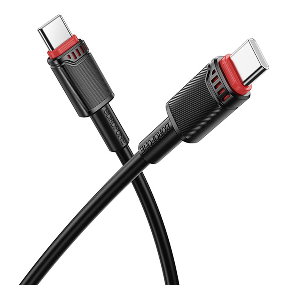 Kabel za podatke i punjenje USB-C - USB-C Borofone BX110 Beneficio, 60W, 1m, Crni