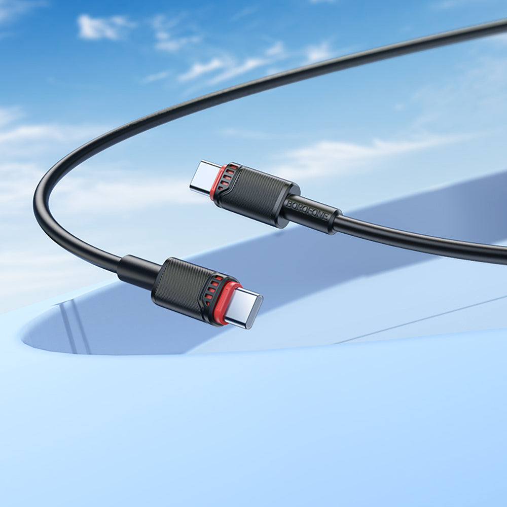 Kabel za podatke i punjenje USB-C - USB-C Borofone BX110 Beneficio, 60W, 1m, Crni