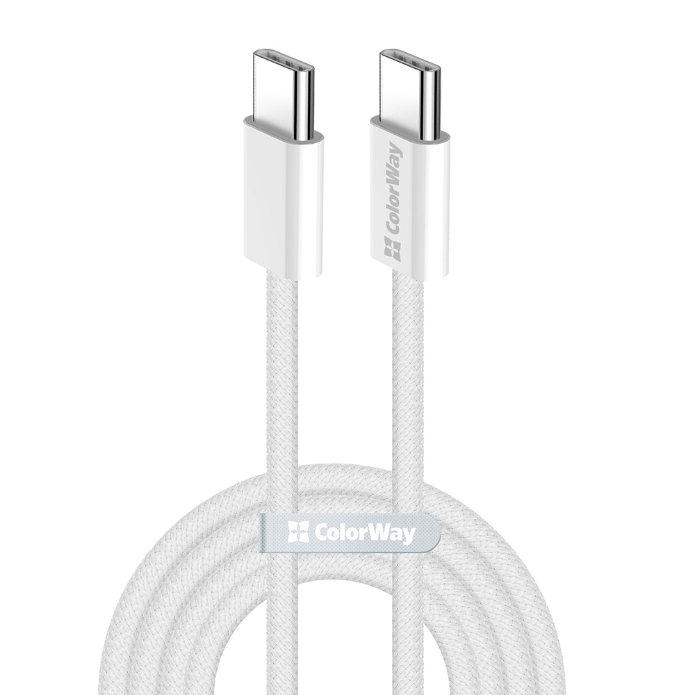 Kabel za podatke i punjenje USB-C - USB-C ColorWay CW-CBPDCC061, 60W, 1m, Sivi