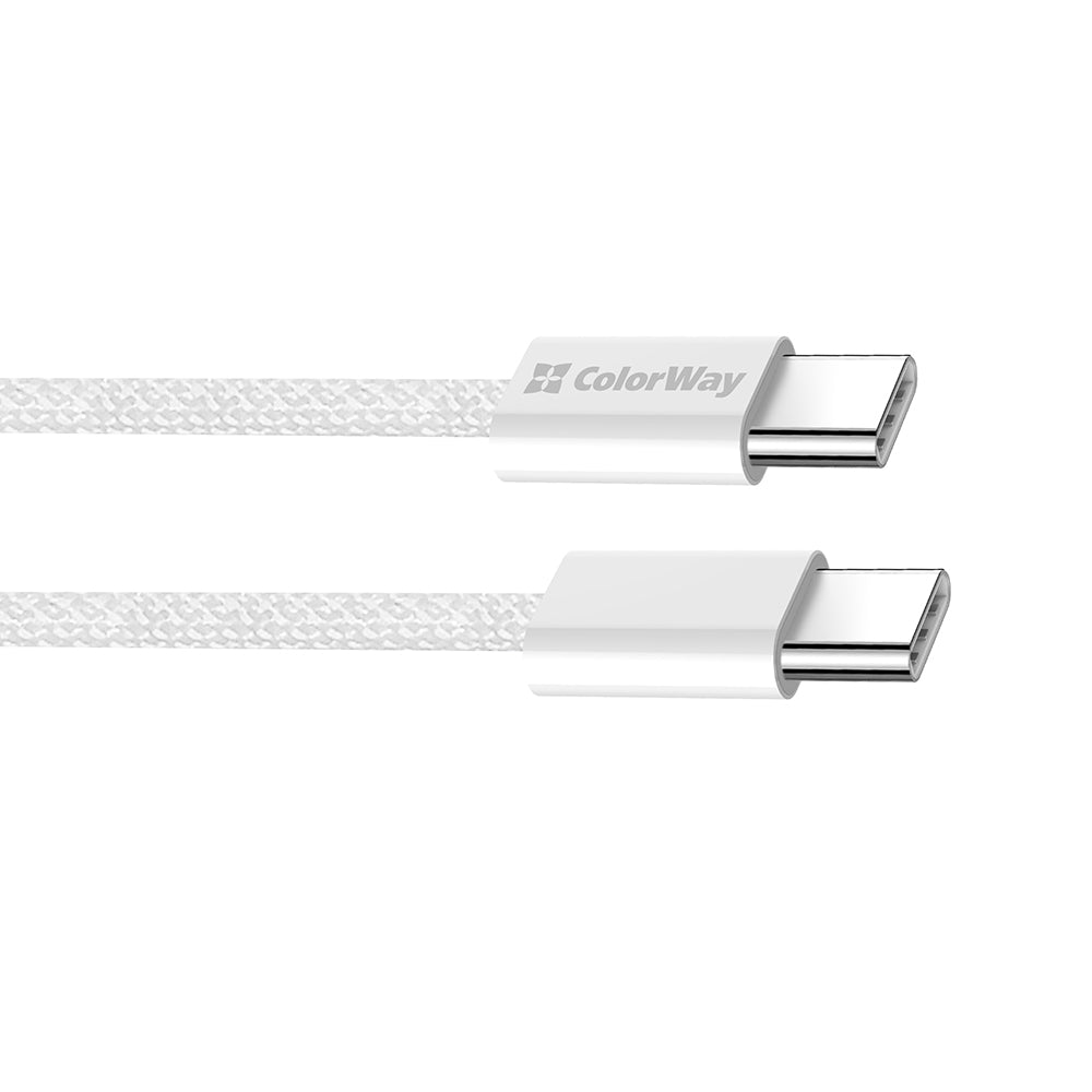 Kabel za podatke i punjenje USB-C - USB-C ColorWay CW-CBPDCC061, 60W, 1m, Sivi