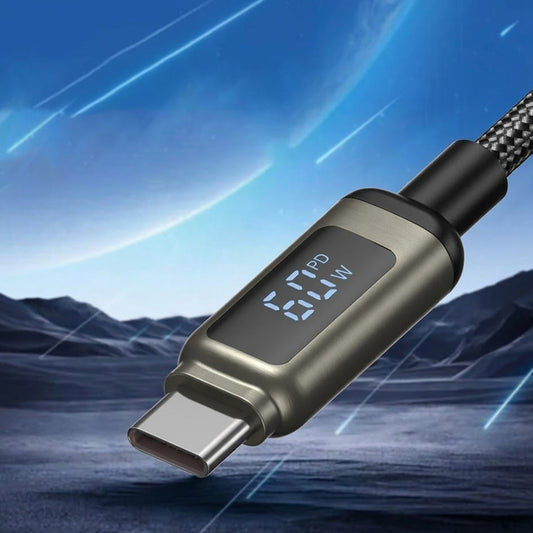 Kabel za podatke i punjenje USB-C - USB-C Lito LD15 Display, 60W, 1m, Crni