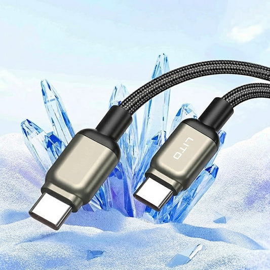 Kabel za podatke i punjenje USB-C - USB-C Lito LD17, 100W, 1m, Crni