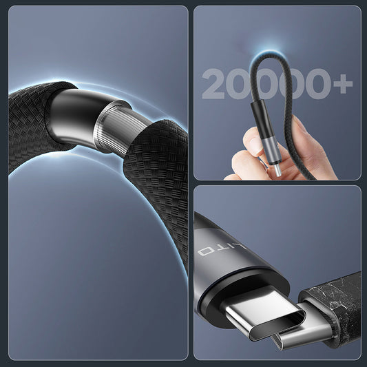 Kabel za podatke i punjenje USB-C - USB-C Lito LD23CC, 100W, 1m, Sivi