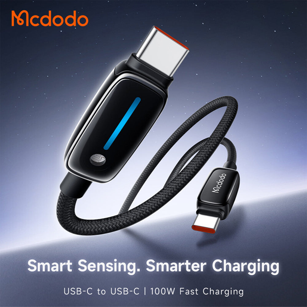 Kabel za prijenos podataka i punjenje USB-C - USB-C McDodo CA-0100, 100W, 1.2m, Crni