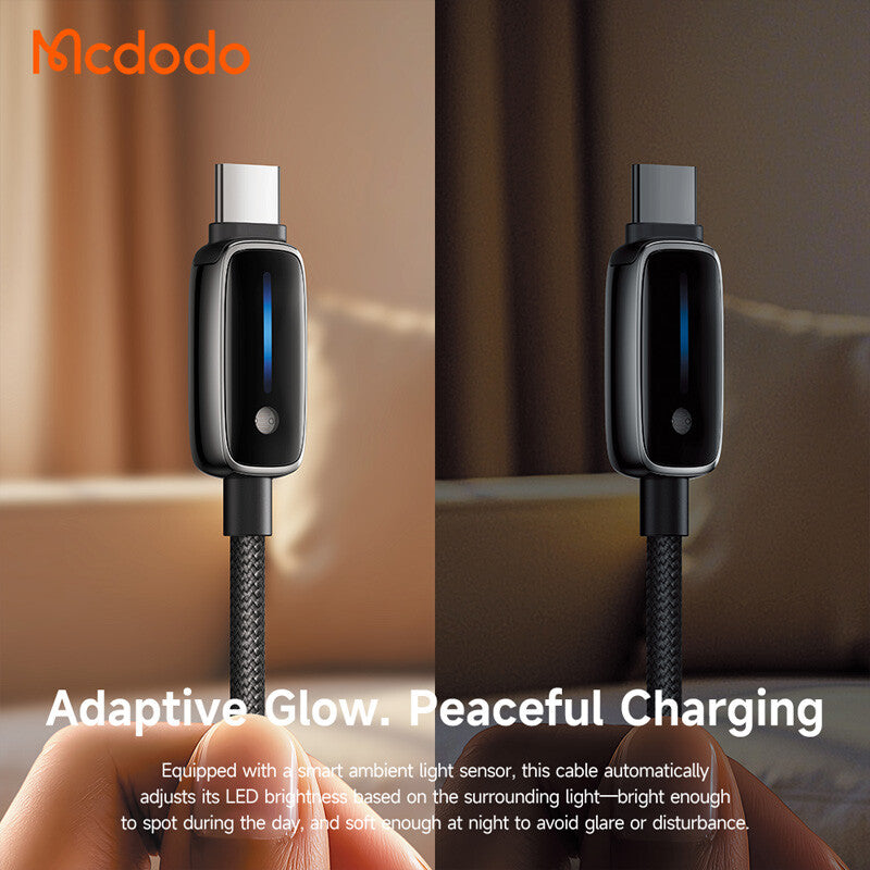 Kabel za prijenos podataka i punjenje USB-C - USB-C McDodo CA-0100, 100W, 1.2m, Crni