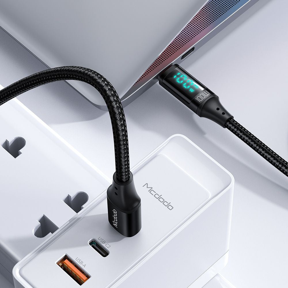 Kabel za podatke i punjenje USB-C - USB-C McDodo CA-1100 Display, 100W, 1.2m, Crni