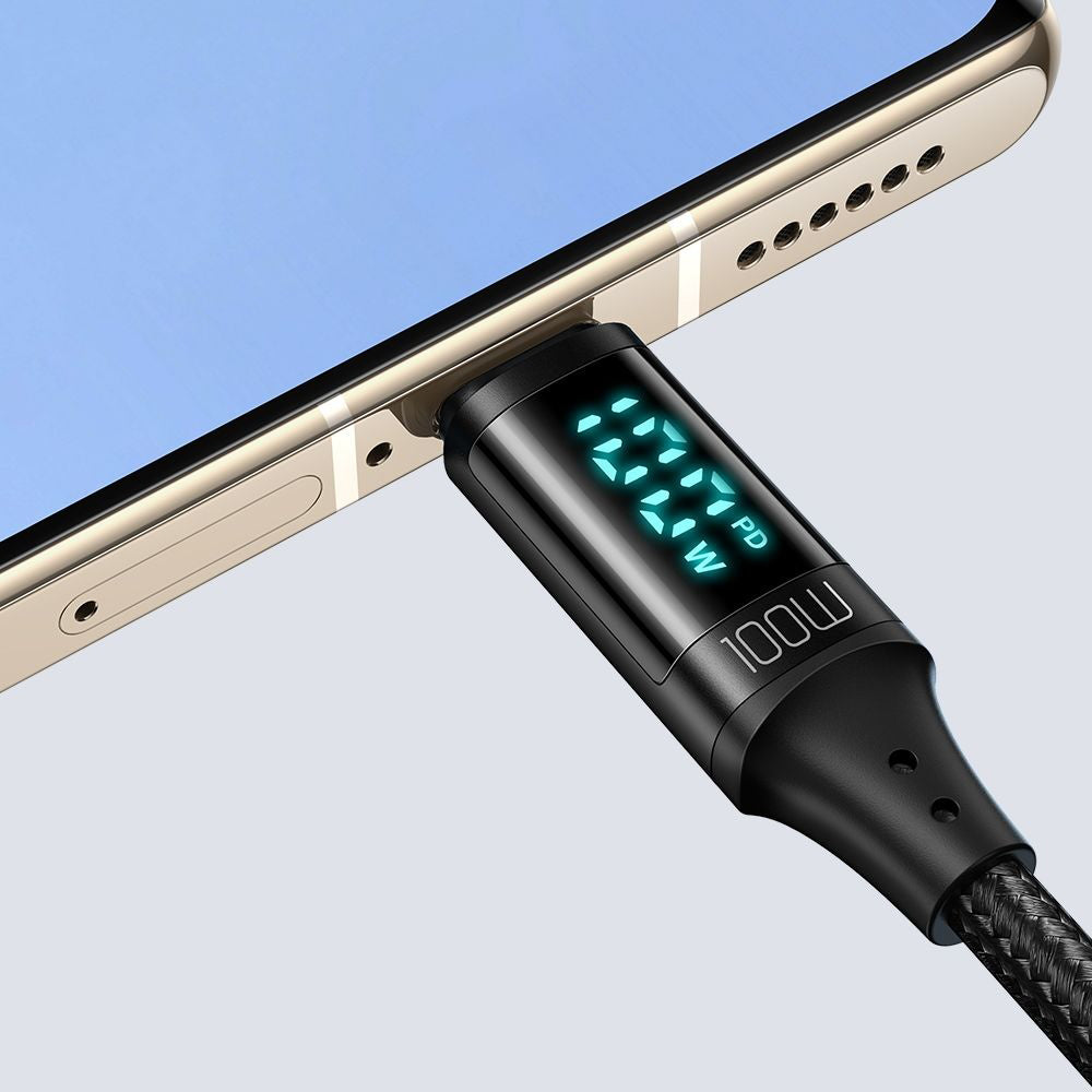 Kabel za podatke i punjenje USB-C - USB-C McDodo CA-1100 Display, 100W, 1.2m, Crni