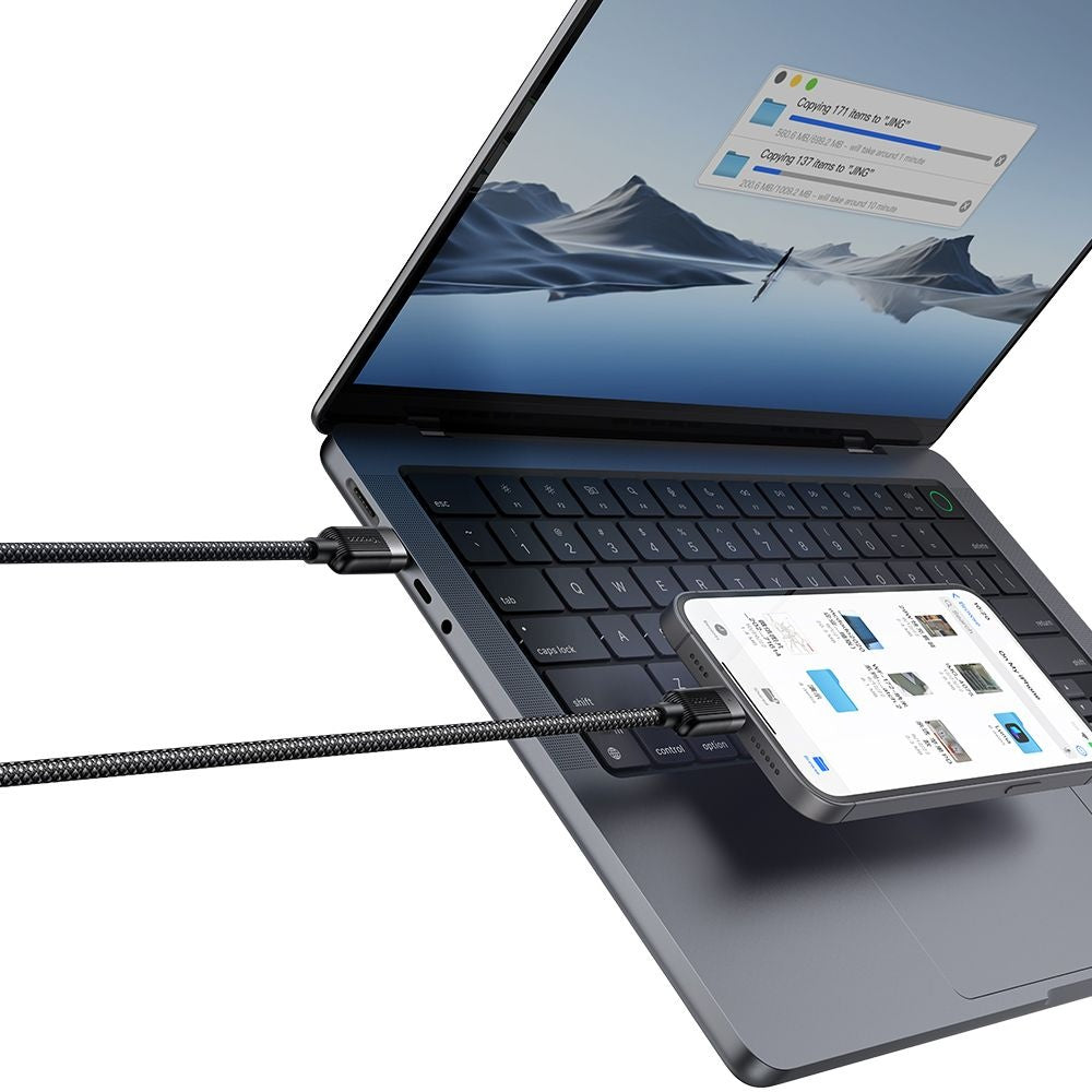 Kabel za podatke i punjenje USB-C - USB-C McDodo CA-2000 Self Winding, 60W, 1.2m, Crni