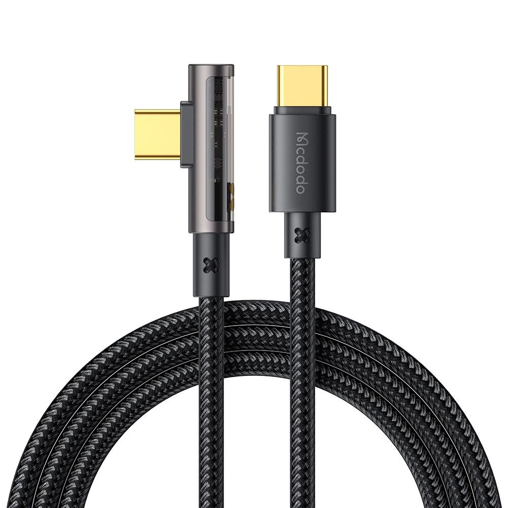 Kabel za podatke i punjenje USB-C - USB-C McDodo CA-3400 Angled, 100W, 1.2m, Crni
