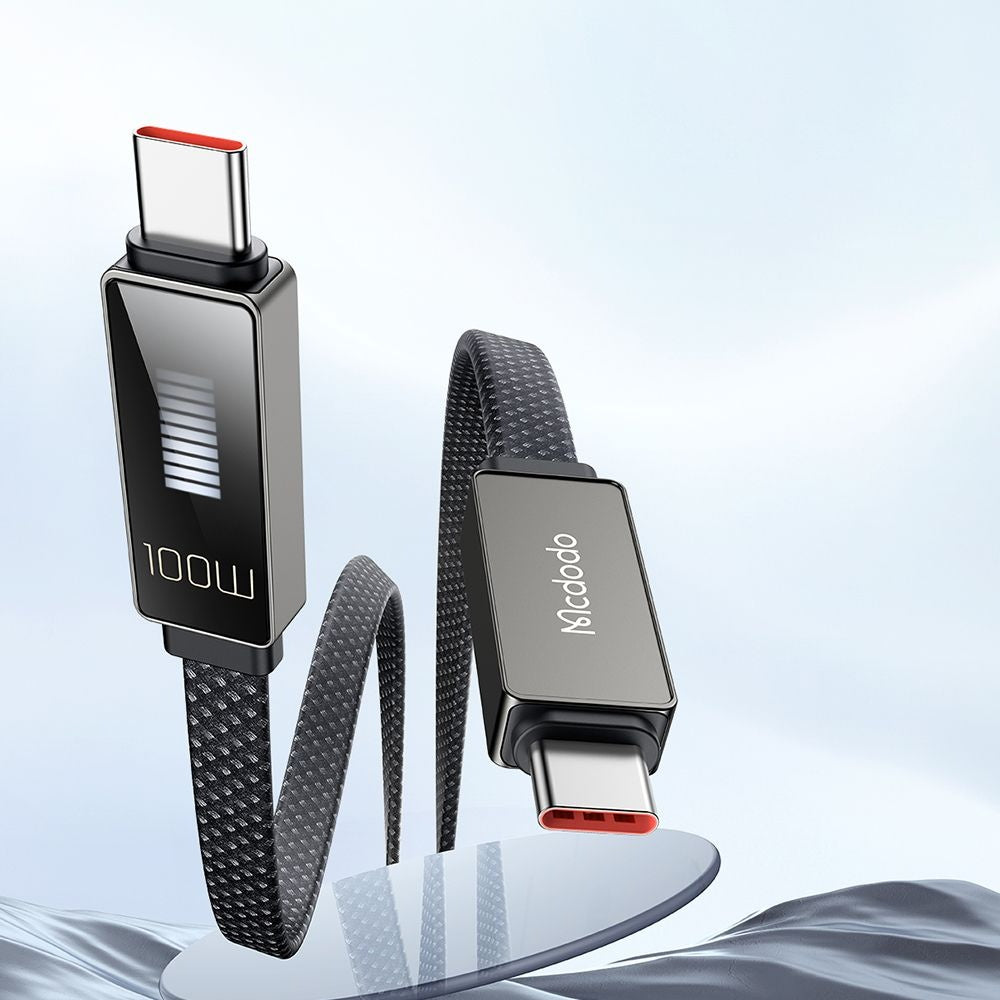 Kabel za podatke i punjenje USB-C - USB-C McDodo CA-4470 Rythm Display, 100W, 1.2m, Crni