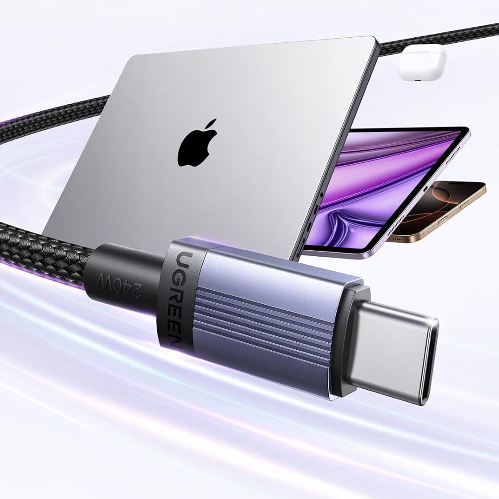 Kabel za podatke i punjenje USB-C - USB-C UGREEN L532, 240W, 0.5m, Sivi