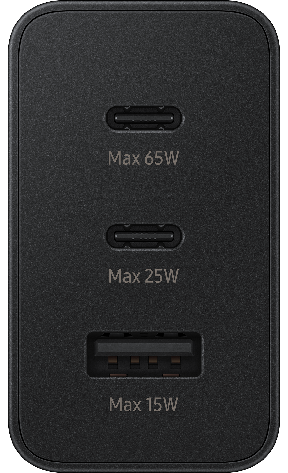Punjač za mrežu Samsung Trio, 65W, 3.5A, 1 x USB-A - 2 x USB-C, Crni EP-T6530NBEGEU