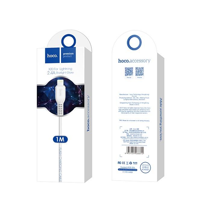 Kabel za podatke i punjenje USB-A - Lightning HOCO Flash X20, 18W, 1m, Bijeli