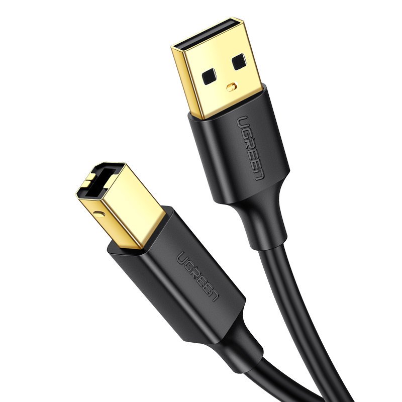 Printer kabel UGREEN US135, USB-A - USB-B, 2m, Crni