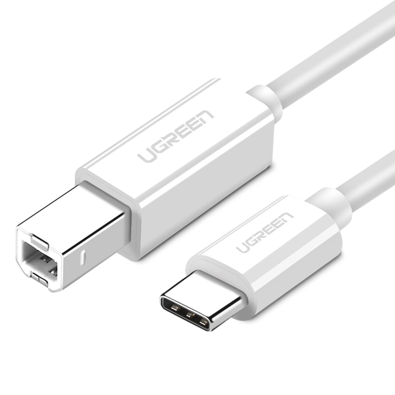 Printer kabel UGREEN US241, USB-C - USB-B, 1.5m, Bijeli