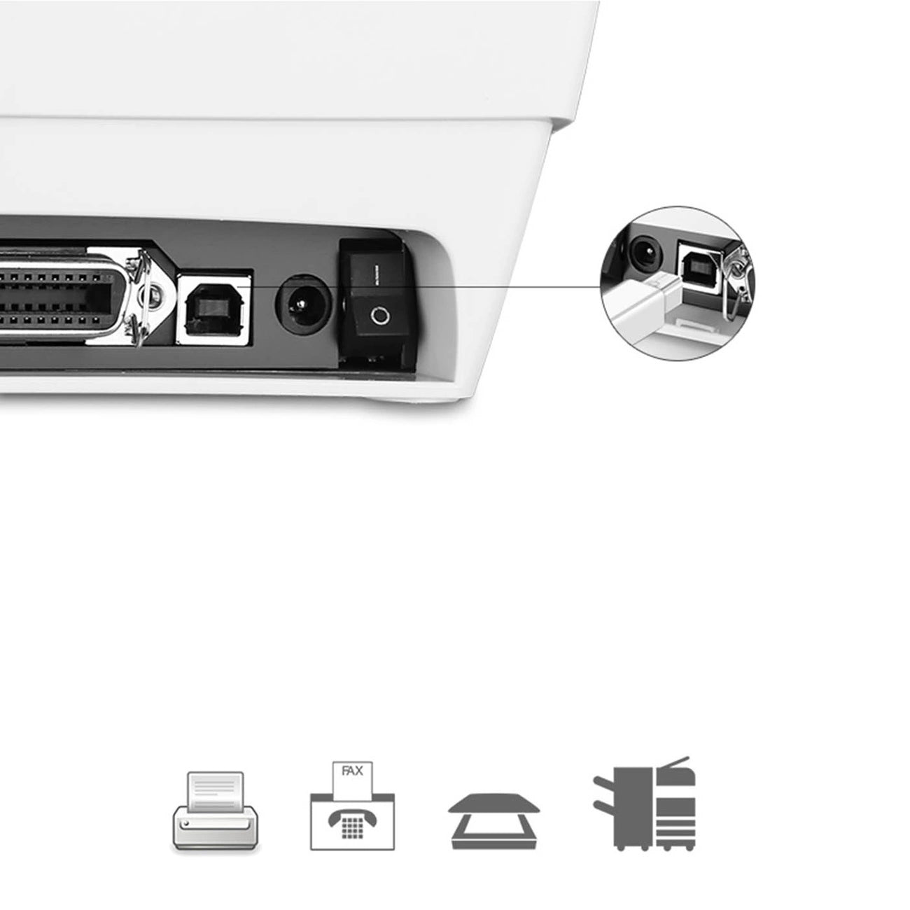 Printer kabel UGREEN US241, USB-C - USB-B, 1.5m, Bijeli