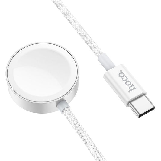 Bežični punjač HOCO CW59 za Apple Watch / Samsung Galaxy Watch serije, USB-C, Bijeli