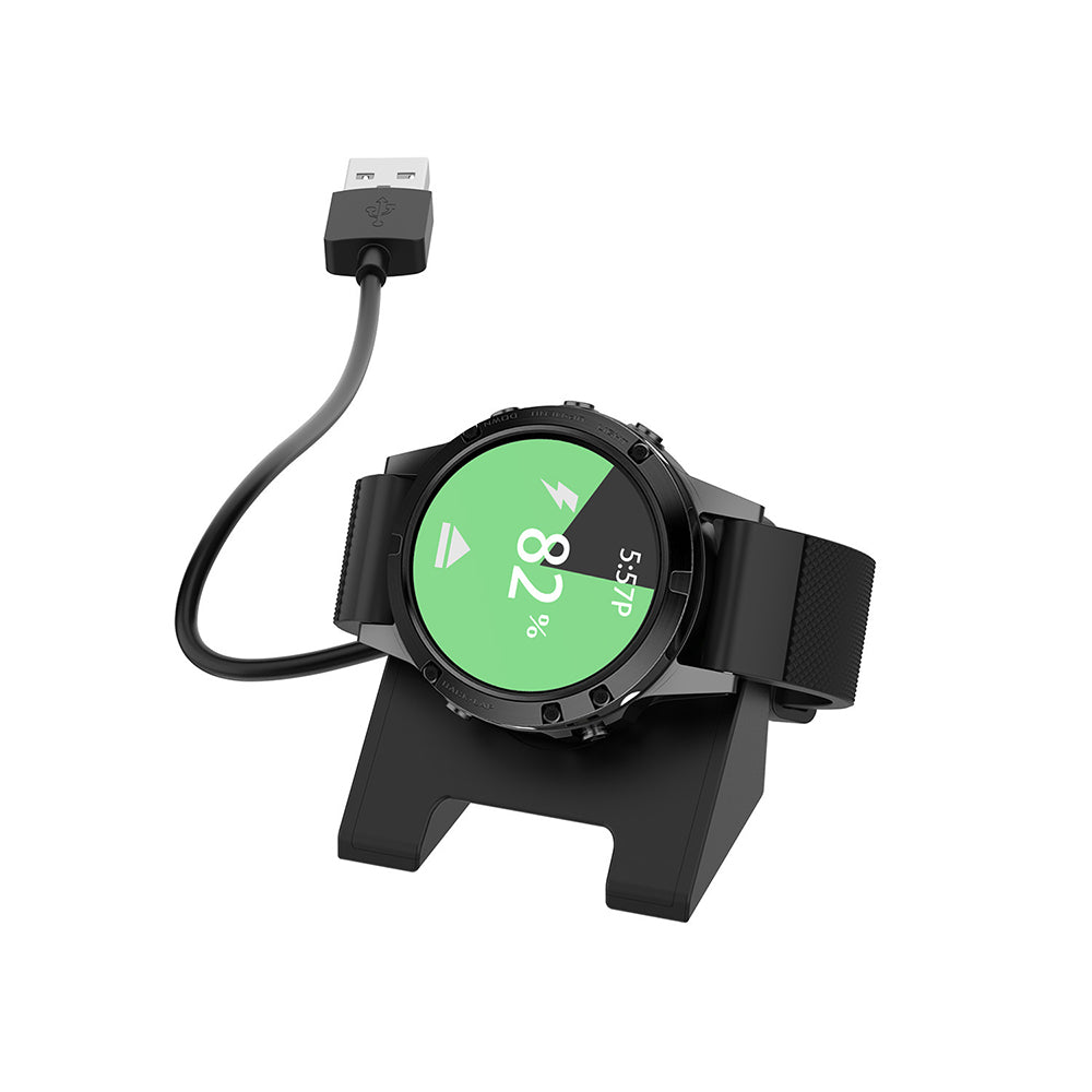 Kabel za punjenje Techsuit TGC3 za Garmin Fenix 5 Plus / 7X / 6X / 6 / 5, USB-A, Crni
