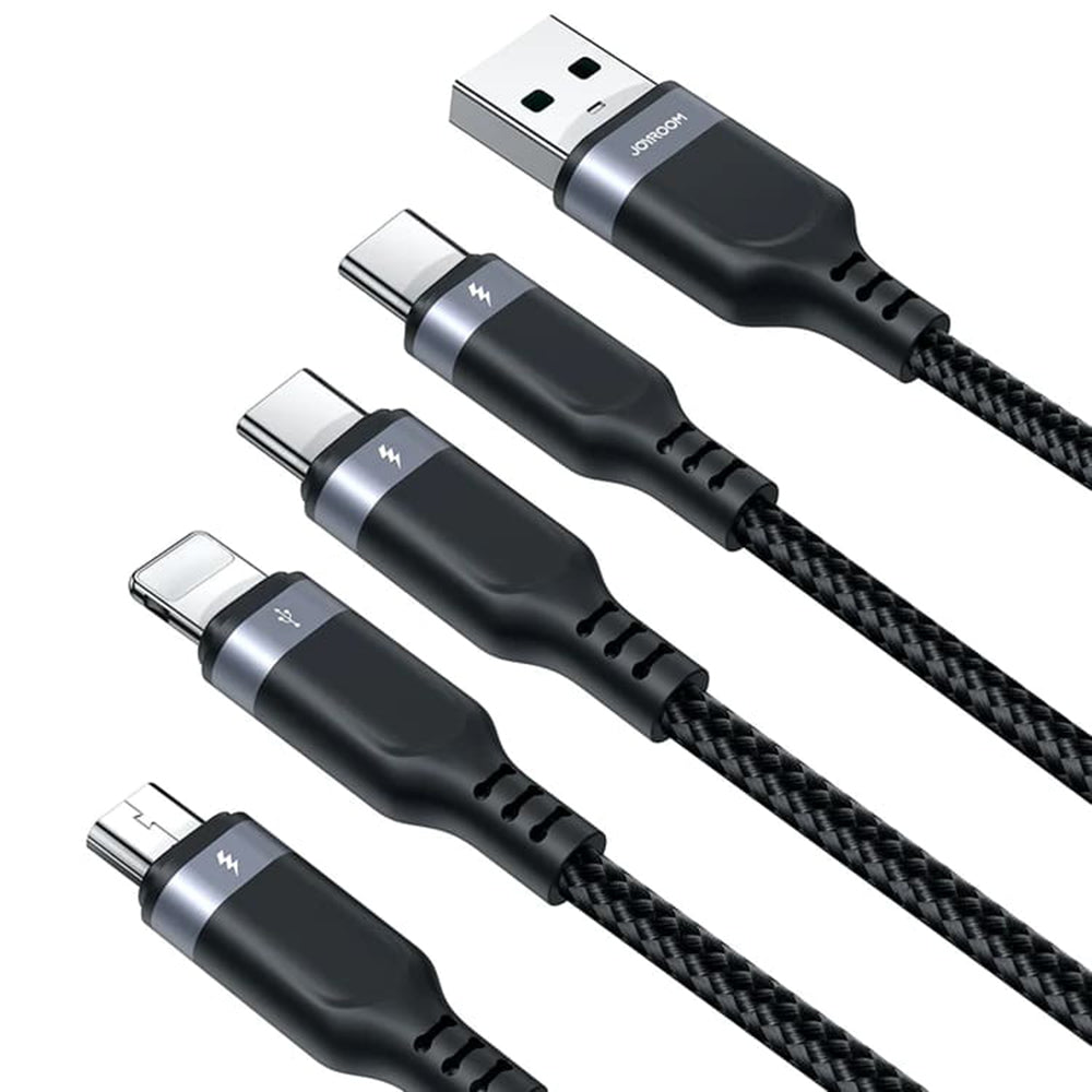 Kabel za punjenje USB-A - Lightning / microUSB / 2 x USB-C Joyroom S-1T4018A18 4u1, 20W, 1.2m, Crni