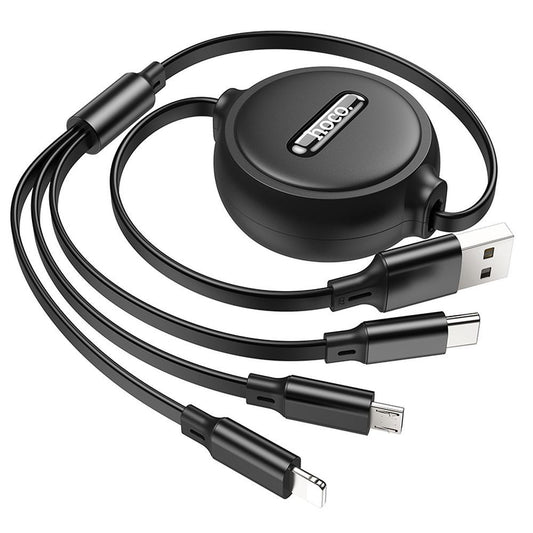 Kabel za punjenje USB-A - Lightning / microUSB / USB-C HOCO X75 3u1, 18W, 1m, Crni