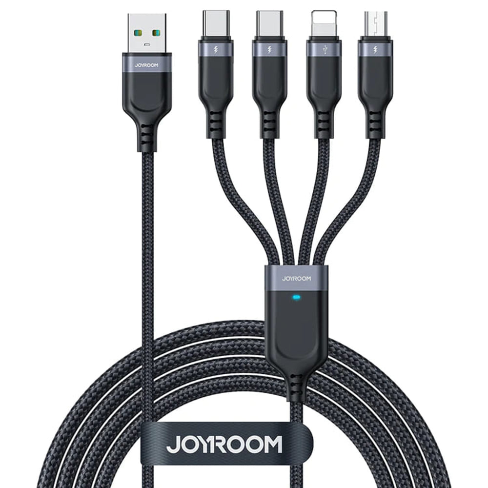 Kabel za punjenje USB-A - Lightning / microUSB / 2 x USB-C Joyroom S-1T4018A18 4u1, 20W, 1.2m, Crni