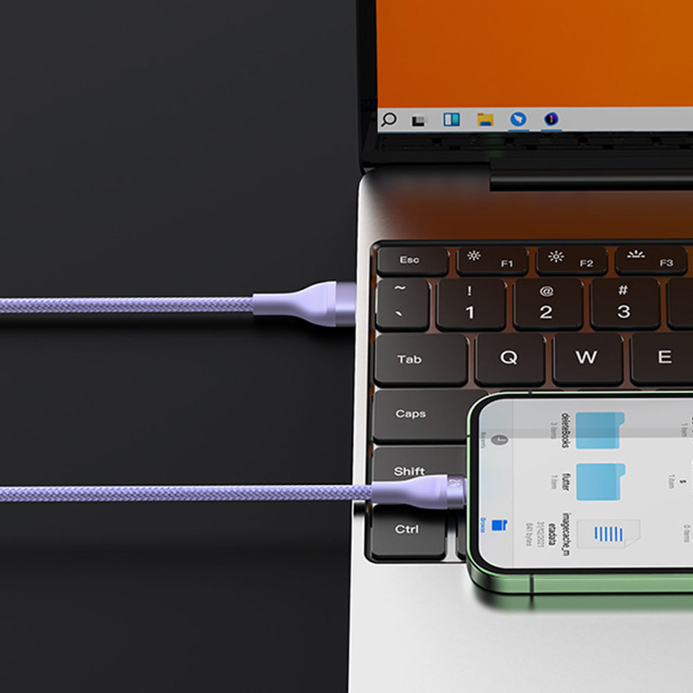 Kabel za punjenje USB-A - Lightning / microUSB / USB-C Baseus Flash Series II 3u1, 66W, 1.2m, Ljubičasti CASS040005
