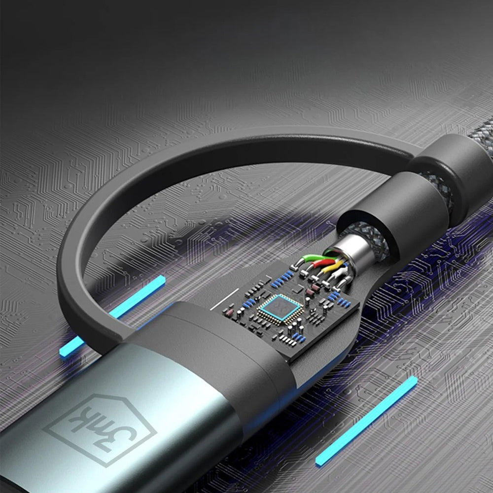 Kabel za punjenje USB-A / USB-C - Lightning / microUSB / USB-C 3MK Hyper N, 18W, 1.2m, Crni