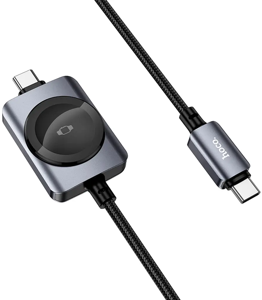 USB-C - USB-C kabel za punjenje HOCO CW66 2u1, 100W, 1.2m, Crna