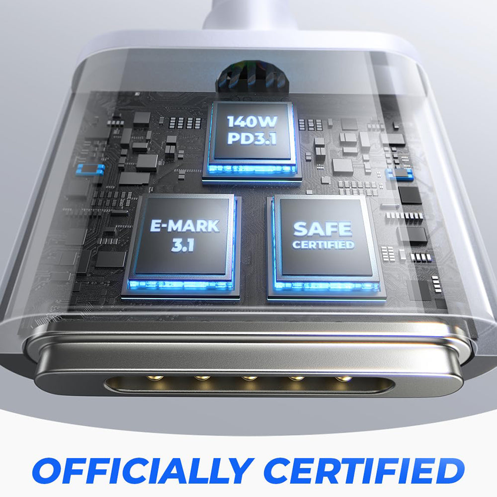 Kabel za punjenje USB-C - MagSafe 3 Lisen, 140W, 2m, Srebrni YL0123070001