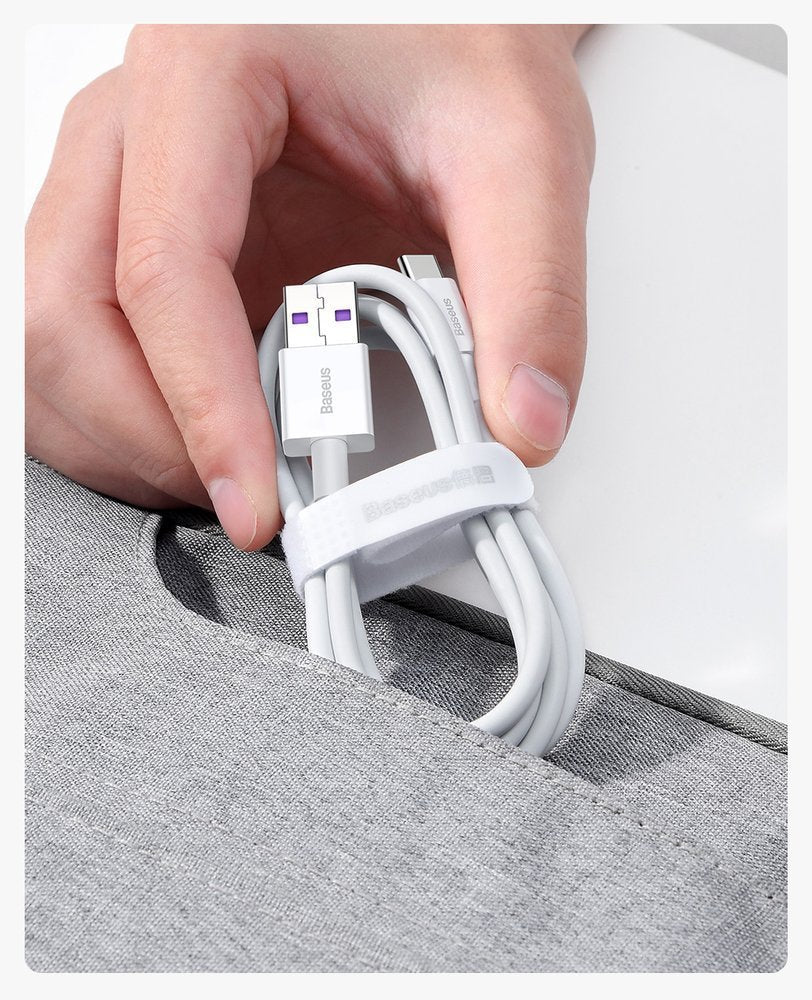 Kabel za Prijenos Podataka i Punjenje USB-A - USB-C Baseus Superior Series, 66W, 1m, Bijeli CATYS-02