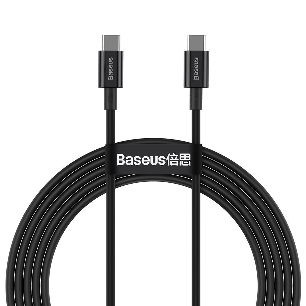 Kabel za prijenos podataka i punjenje USB-C - USB-C Baseus Superior Series, 100W, 2m, Crni CATYS-C01